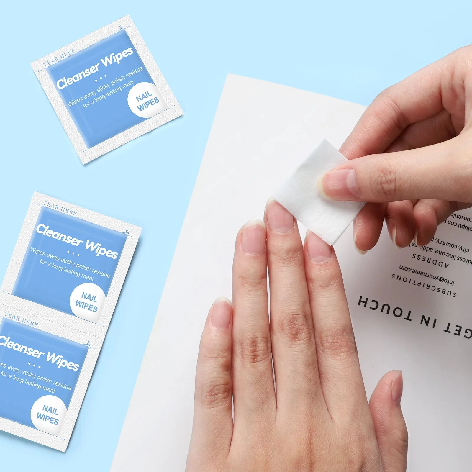 10PC Nail Cleanser Wipes