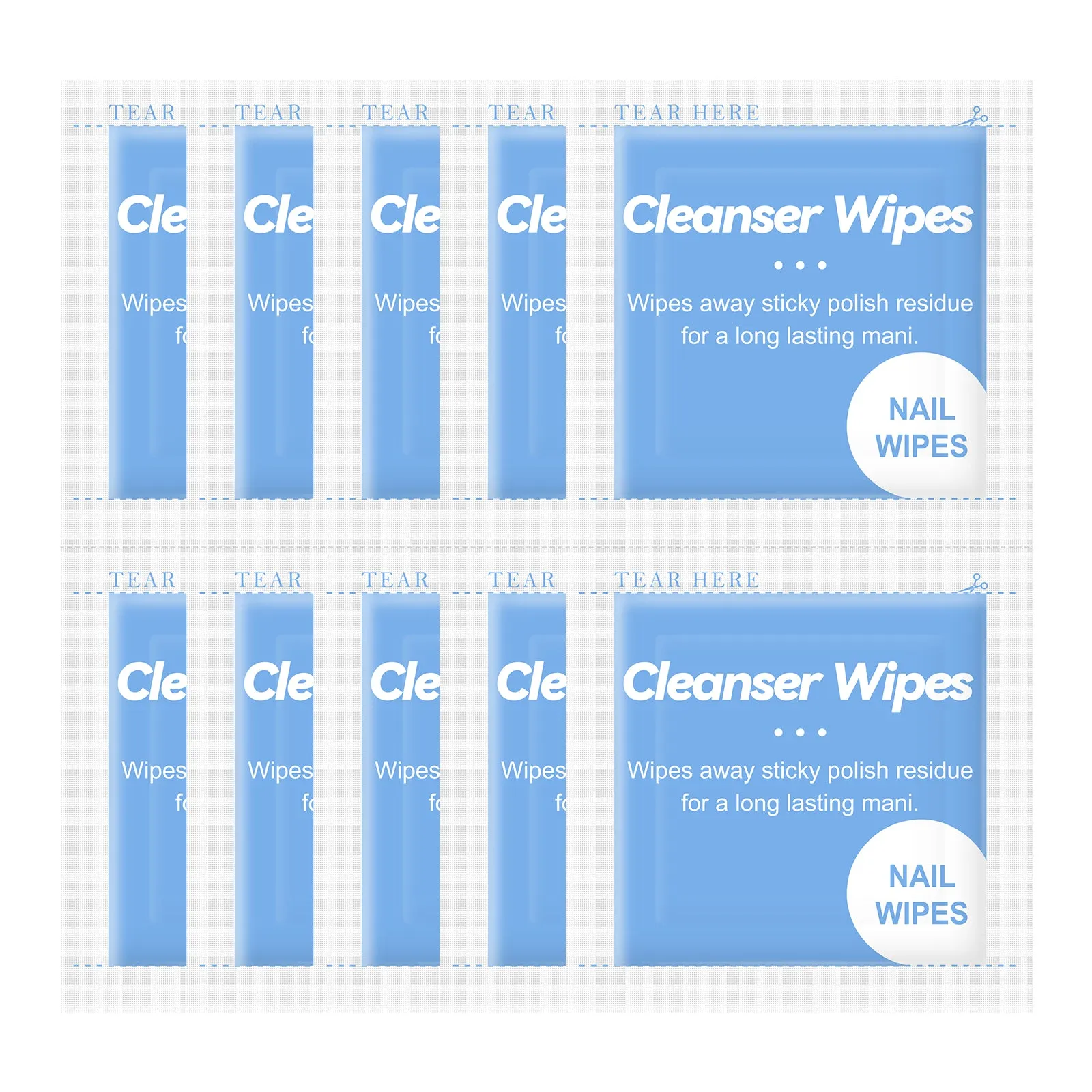 10PC Nail Cleanser Wipes