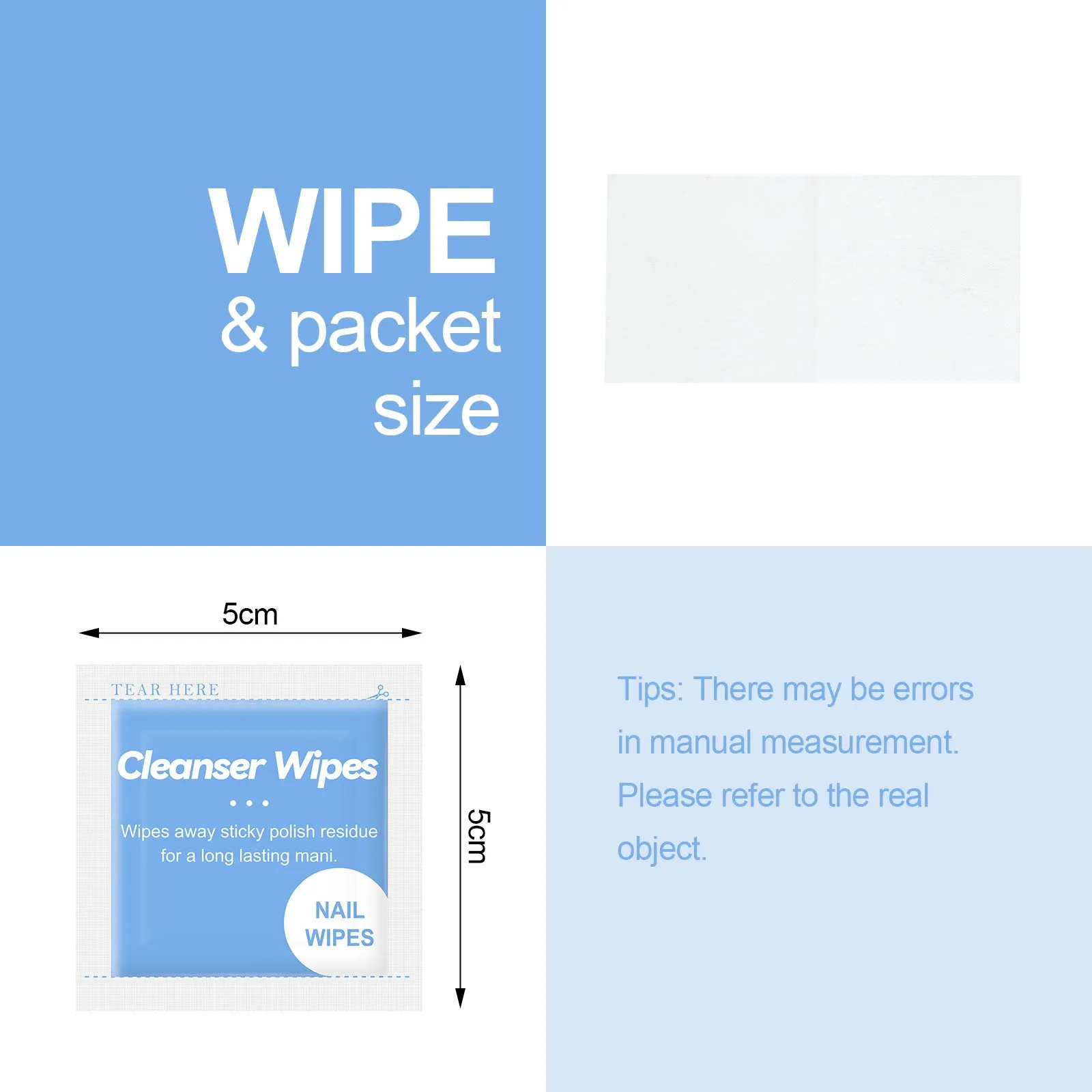 10PC Nail Cleanser Wipes