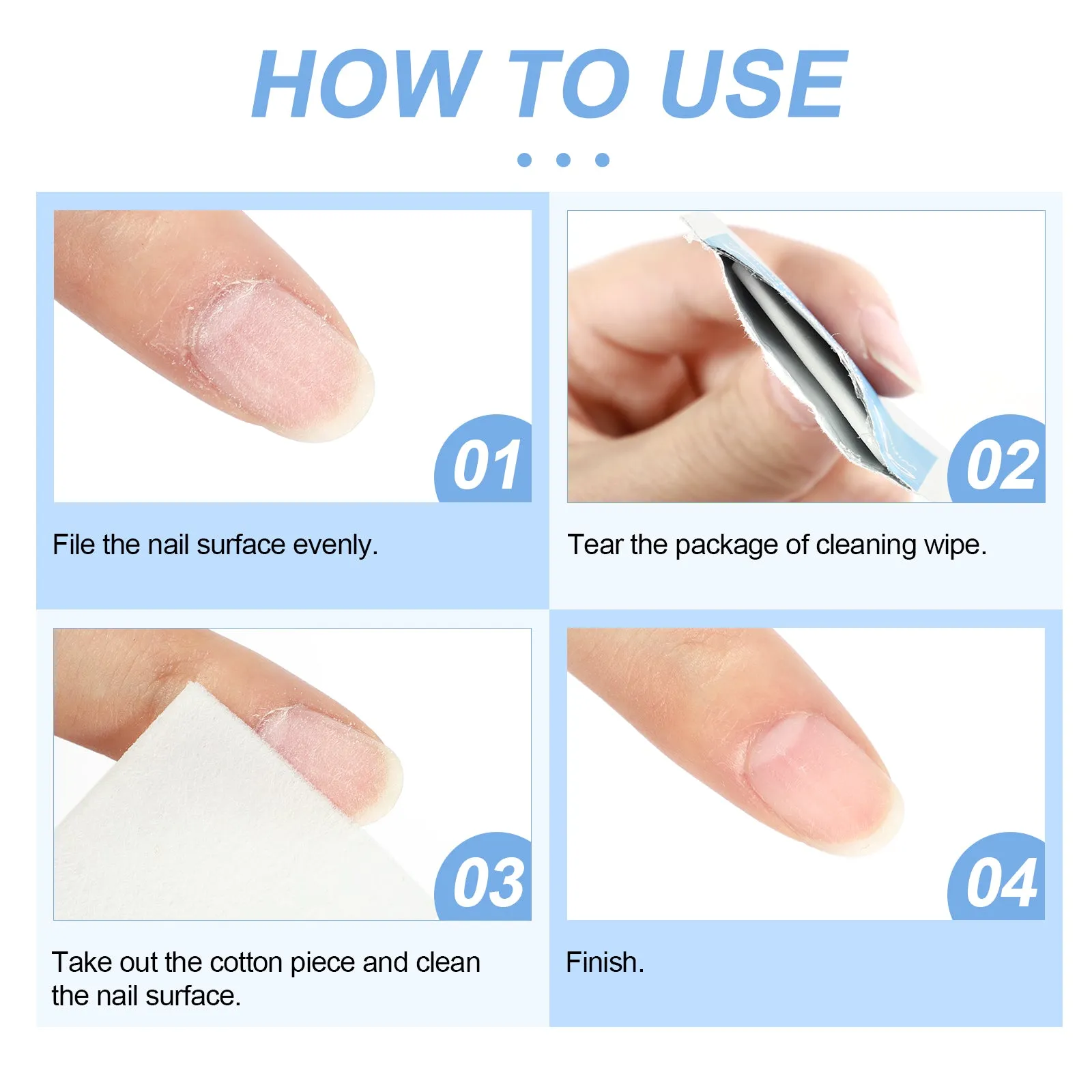 10PC Nail Cleanser Wipes