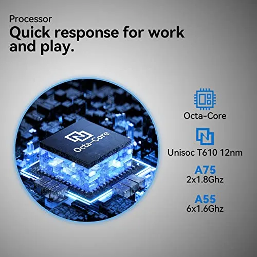 2024 Tablet 10.1 Inch 2 in 1 Android Tablet with keyboard Octa-Core 8(4 4 Virtual) 128GB Storage 1TB Expandable, 13 8MP Camera, Newest Tablets PC with Case Mouse Stylus Support 5G WiFi, IPS FHD Screen