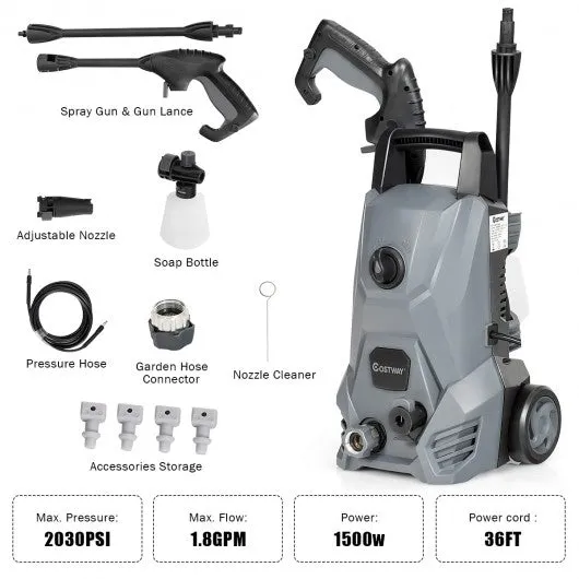 2030 PSI 1.8 GPM High-Pressure Washer with All-in-One Nozzle