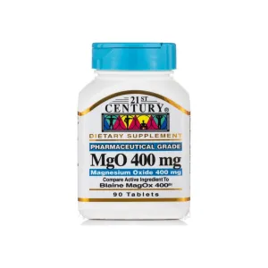 21st Century Magnesium Oxide Tablets 400 mg 90 ea
