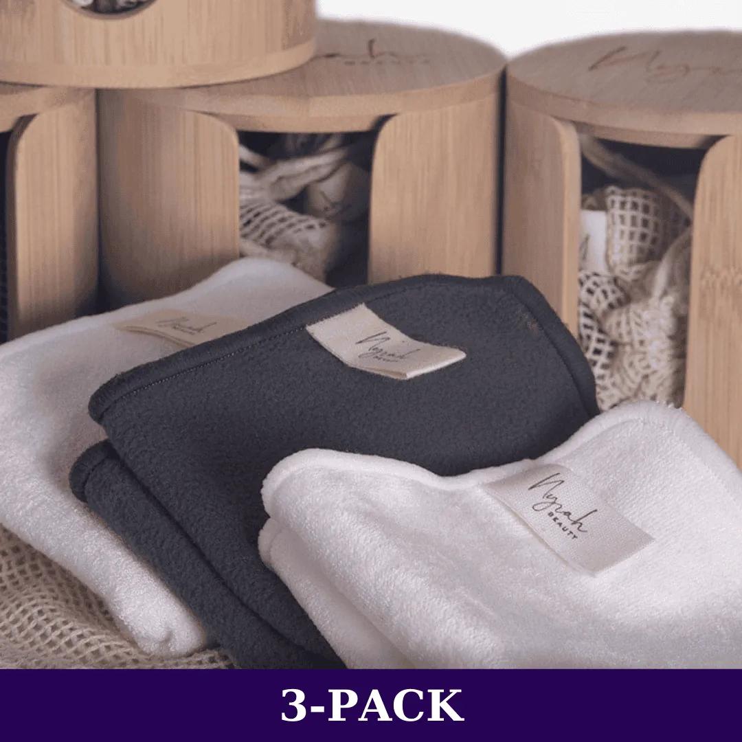 3-Pack Reusable Bamboo Face Cloths
