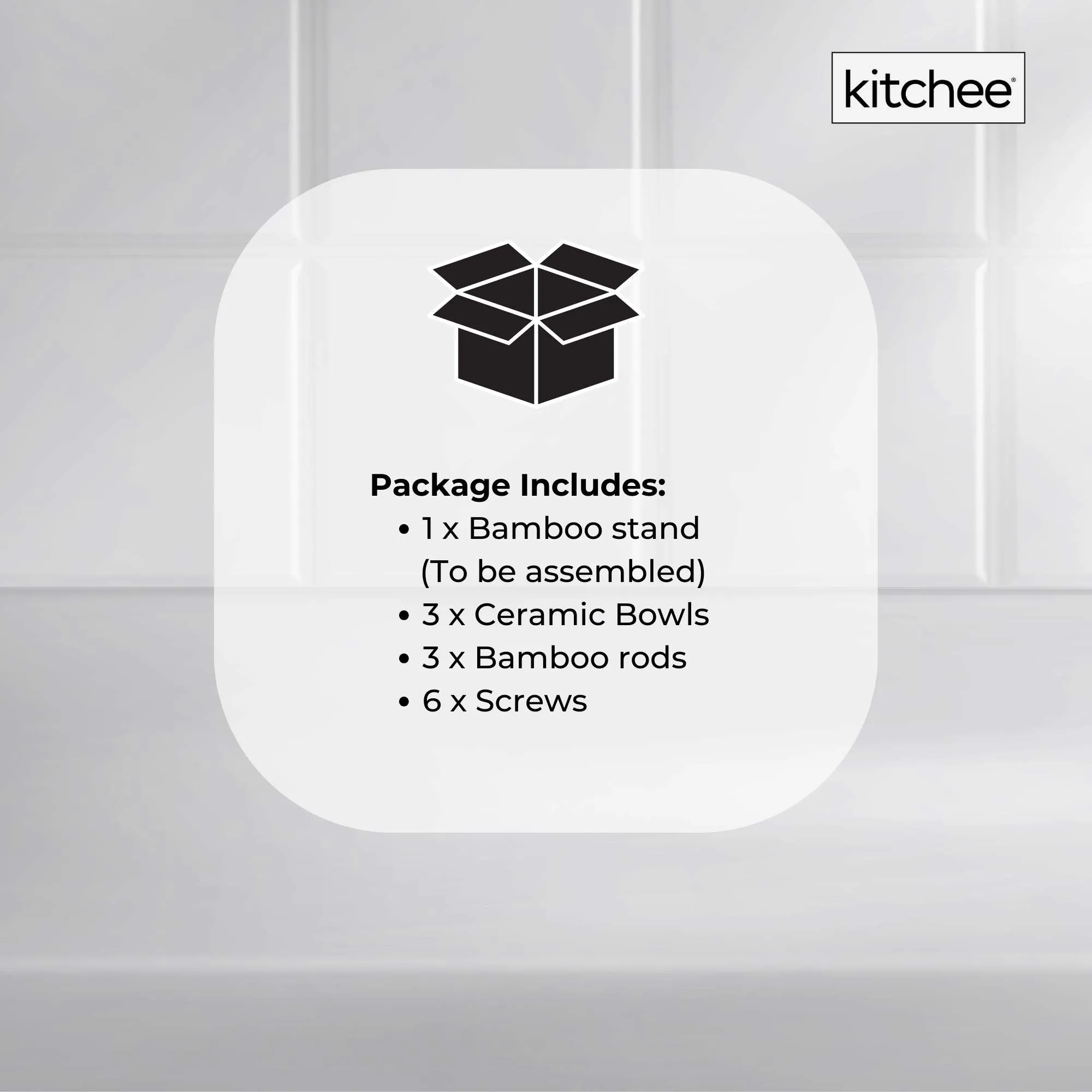 3-Tier Porcelain Fruit Bowl | Ceramic Vegetable Storage | With Bamboo Stand