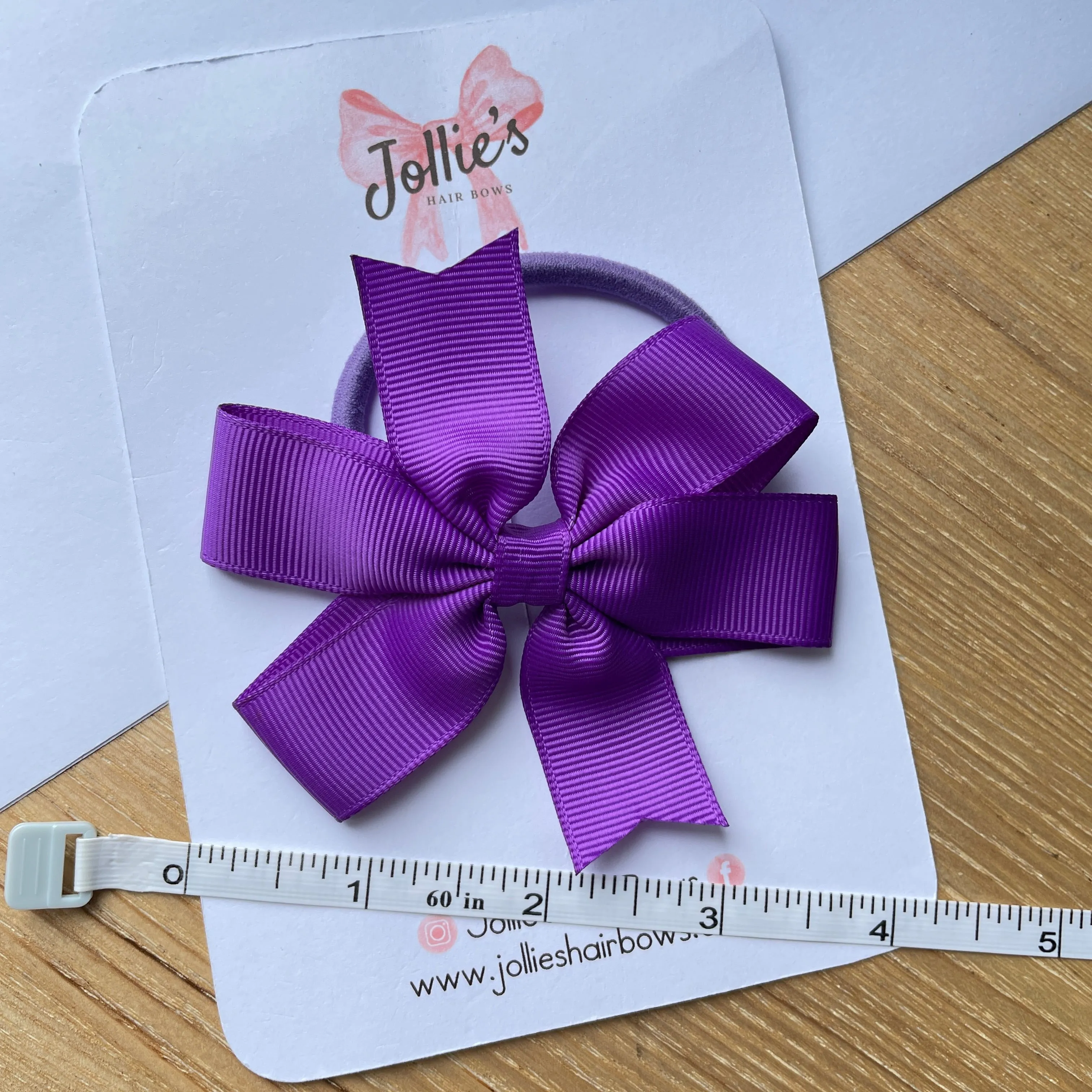 3.5inch Pinwheel Bow with Bobble - Purple