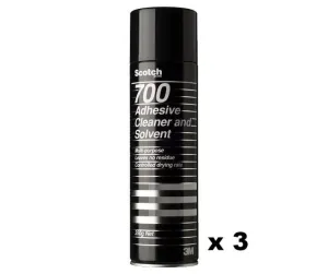 3M Adhesive Cleaner and Solvent 700 350g Aerosol x 3 Pack