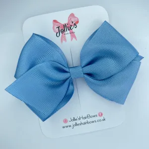 4inch Bow with Clip - French Blue