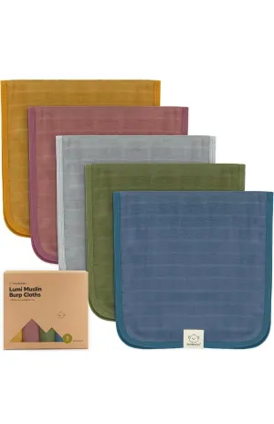 5-Pack Muslin Burp Cloths for Baby- Organic Baby Burp Cloths