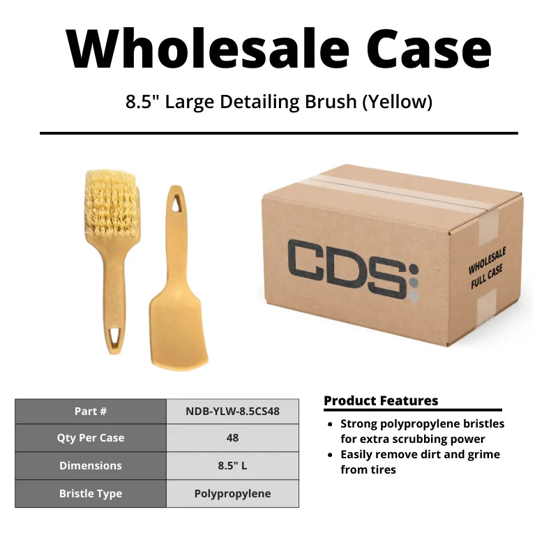 8.5" Large Detailing Brush (Yellow) [Case of 48]