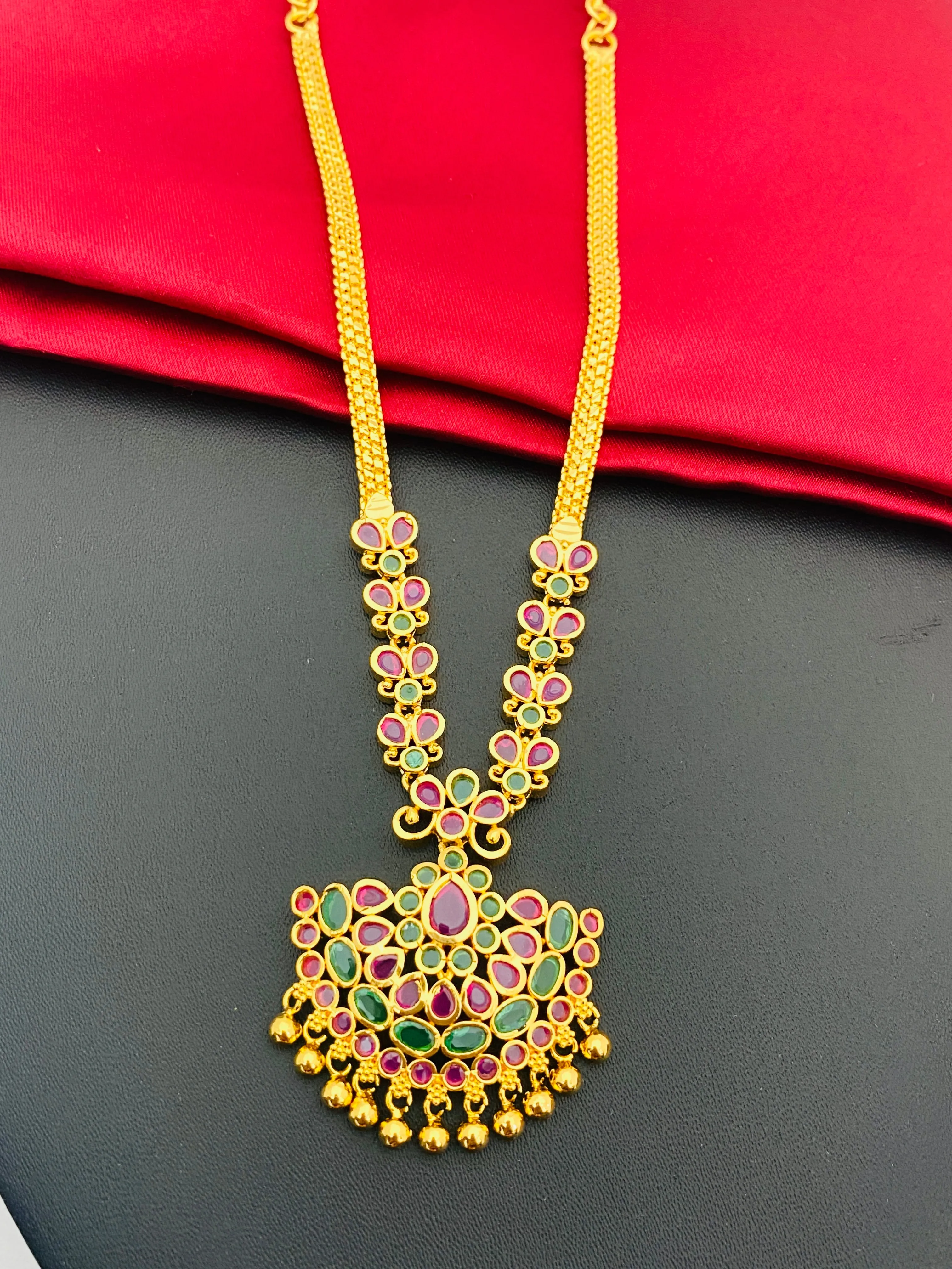 Appealing Multi Color Gold Plated Necklace
