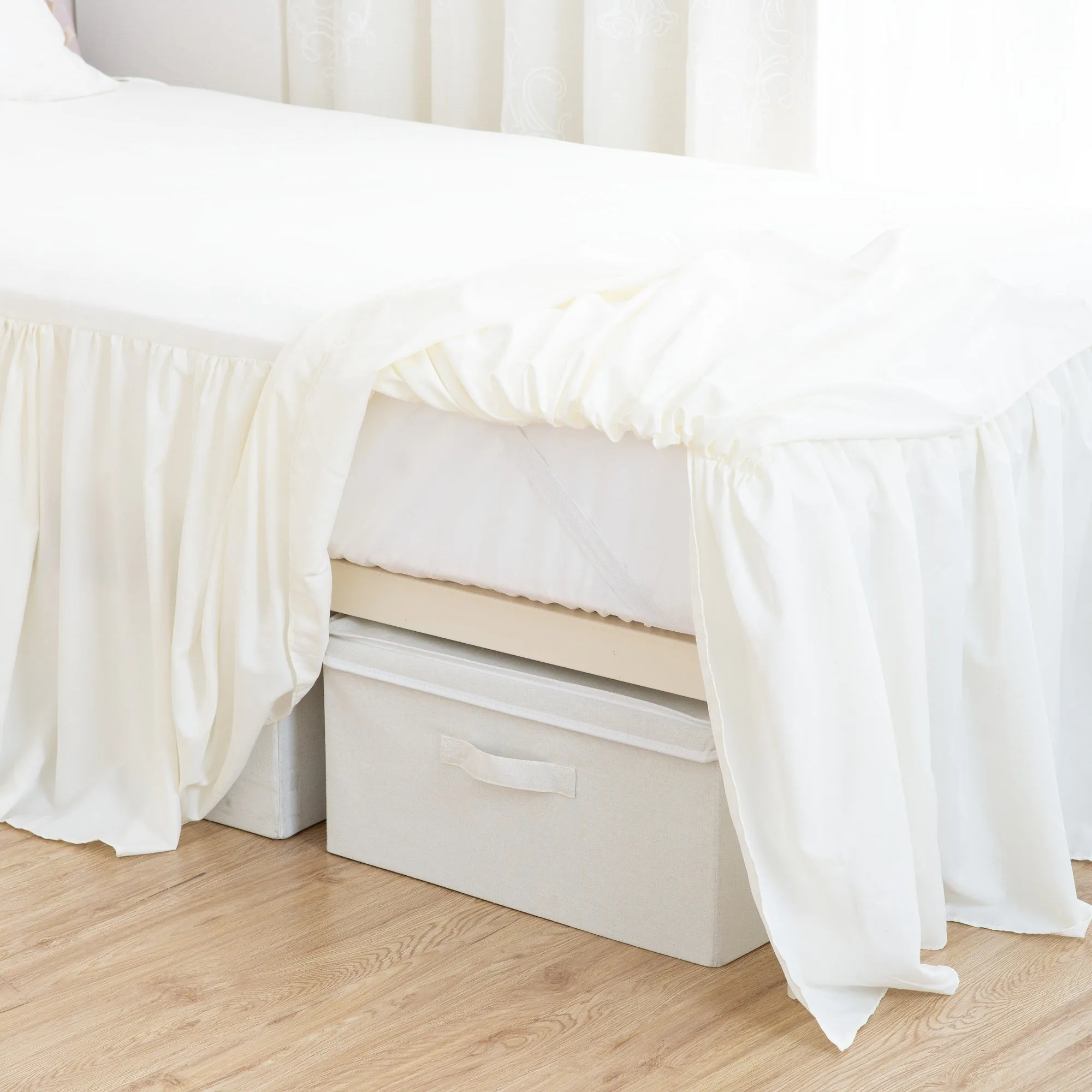 Bed Skirt Single Ivory