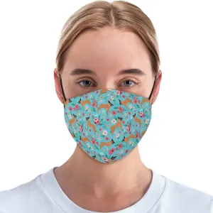 Belgian Malinois Flower Face Cover