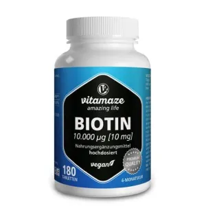 BIOTIN 10 mg high-dose vegan tablets