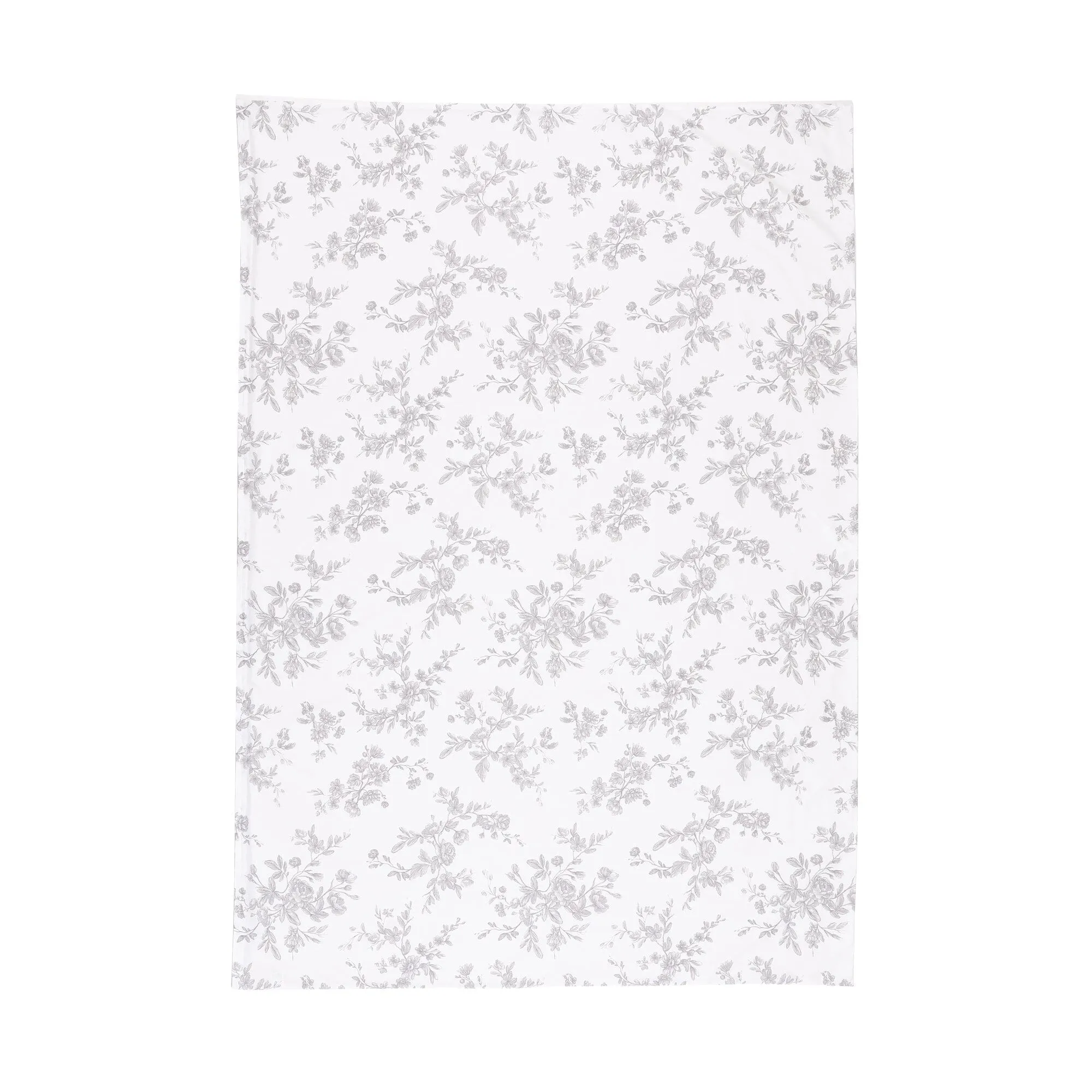 Classic Flower Comforter Case Double Gray