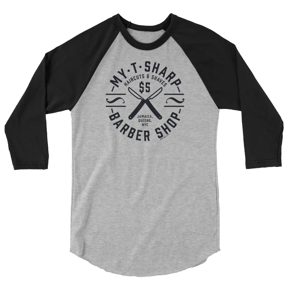 Coming To America My-T-Sharp Barber Shop Unisex 3/4 Sleeve Raglan Shirt