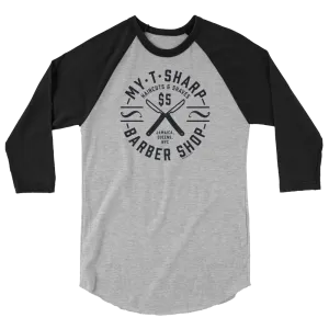 Coming To America My-T-Sharp Barber Shop Unisex 3/4 Sleeve Raglan Shirt