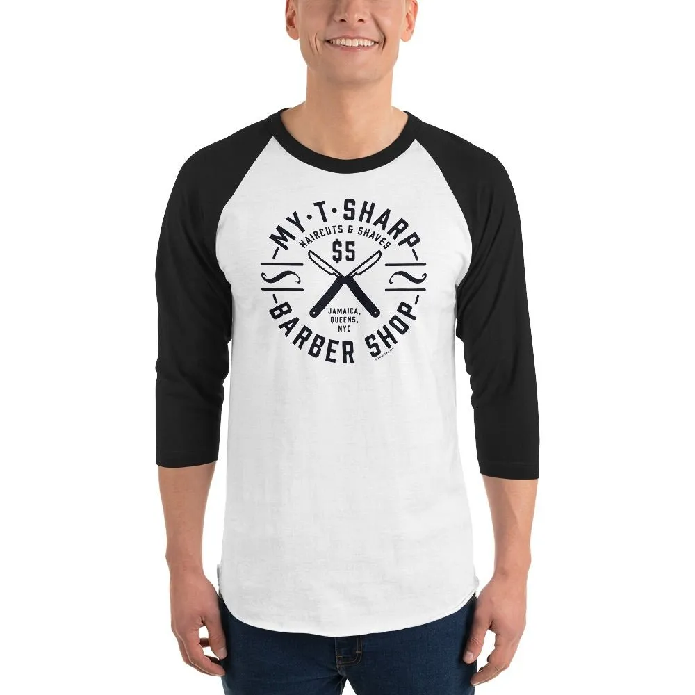 Coming To America My-T-Sharp Barber Shop Unisex 3/4 Sleeve Raglan Shirt