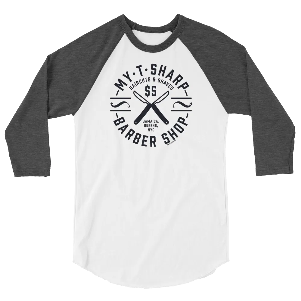 Coming To America My-T-Sharp Barber Shop Unisex 3/4 Sleeve Raglan Shirt
