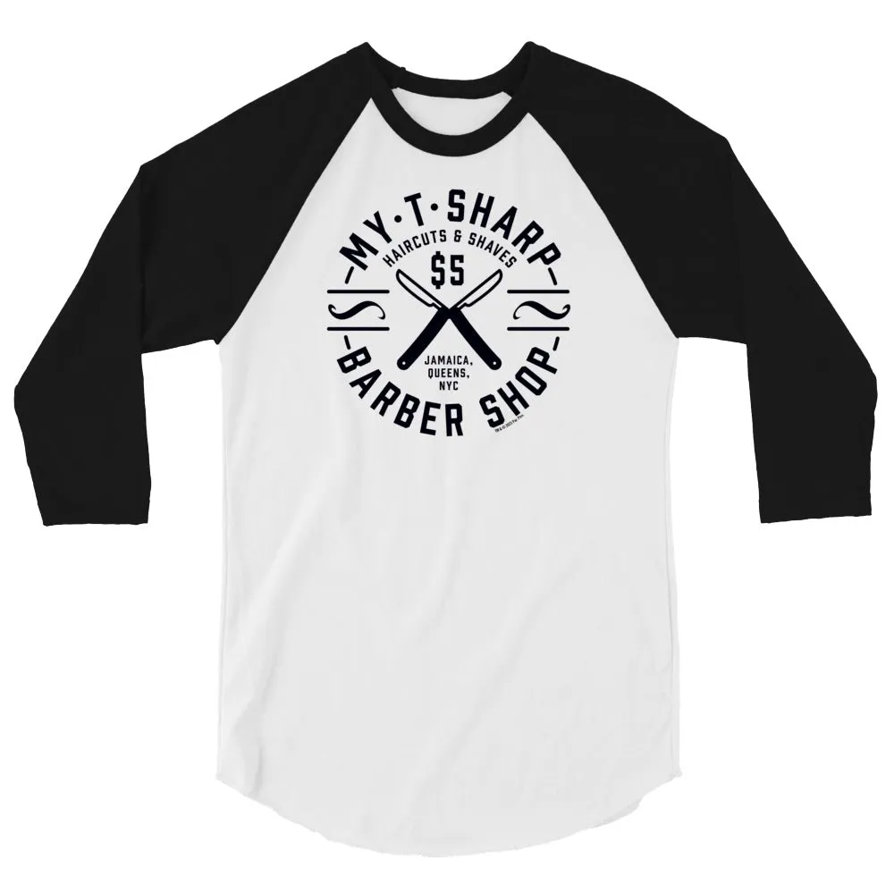 Coming To America My-T-Sharp Barber Shop Unisex 3/4 Sleeve Raglan Shirt