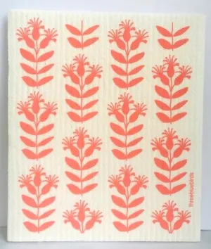 Coral Buds Swedish Dishcloth