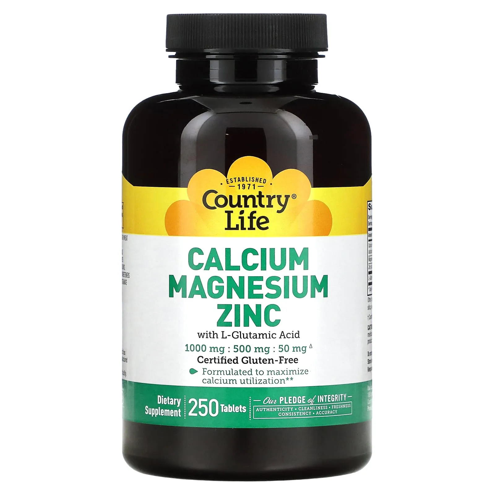 Country Life, Cal-Mag-Zinc, 250 Tablets