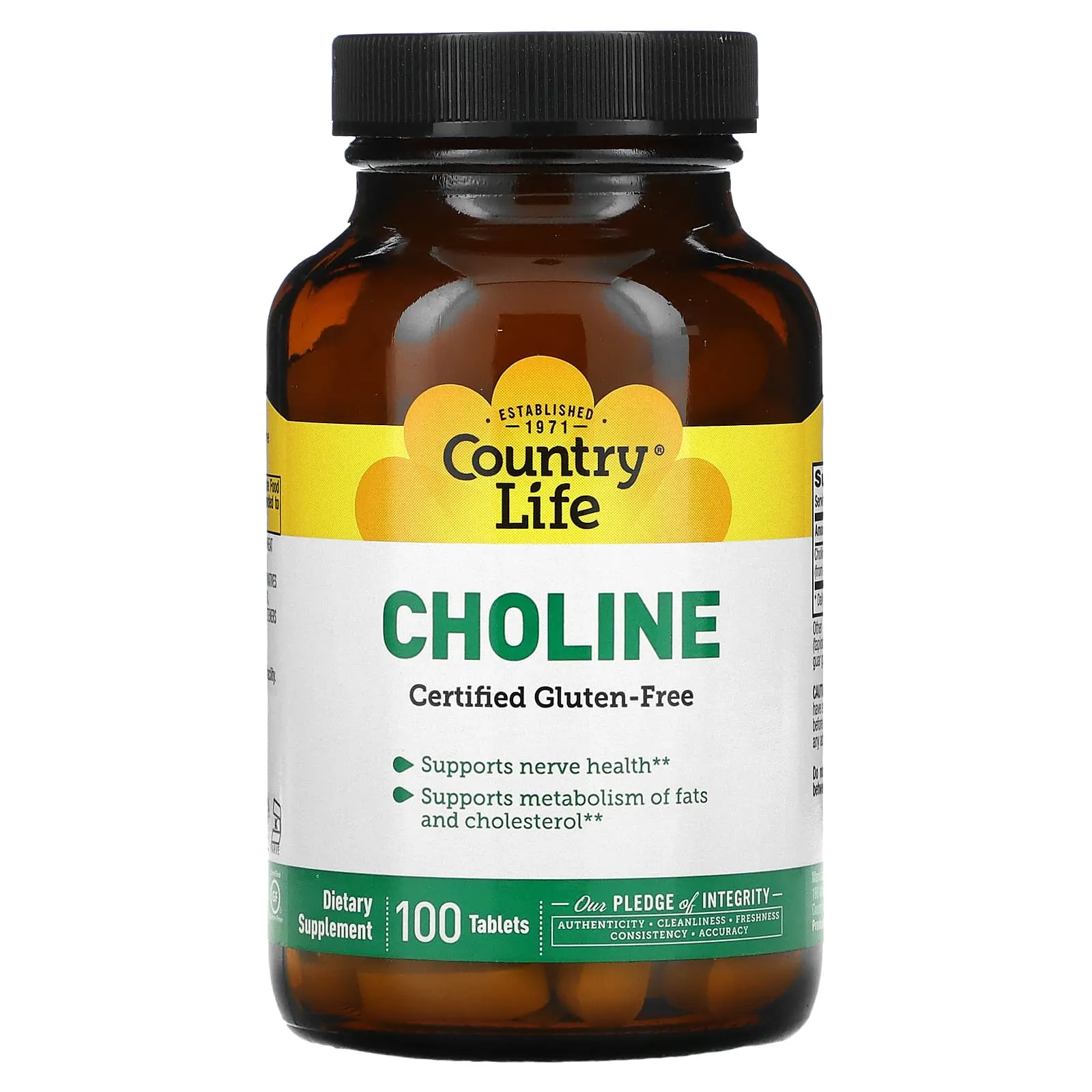 Country Life, Choline 650 Mg, 100 Tablets