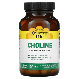 Country Life, Choline 650 Mg, 100 Tablets