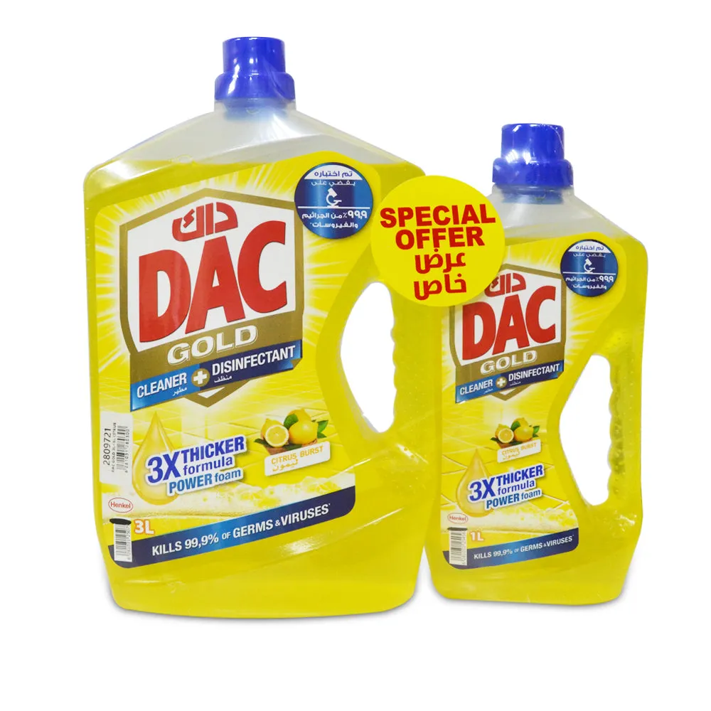 DAC Dinsinfectant Gold Citrus 3L 1L