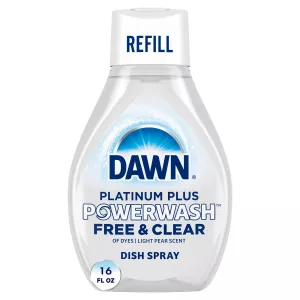 Dawn Ultra Free & Clear Powerwash Dish Spray Soap – Pear Scent – 16-oz. Refill