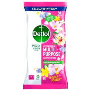 Dettol Antibacterial Multi Purpose Cleaning Wipes 50 Pack