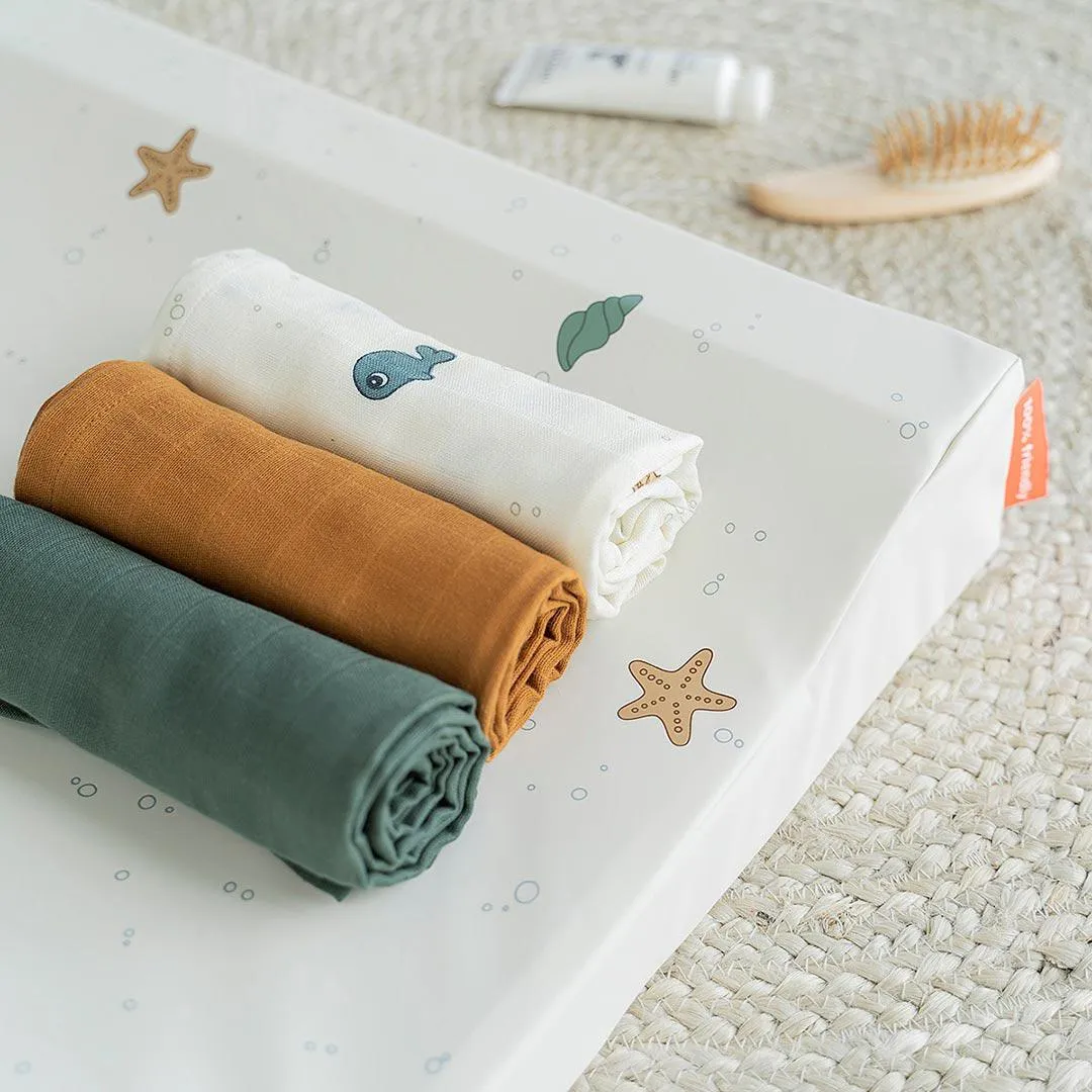 Done by Deer Burp Cloths - Sea Friends - Mix - 3 Pack