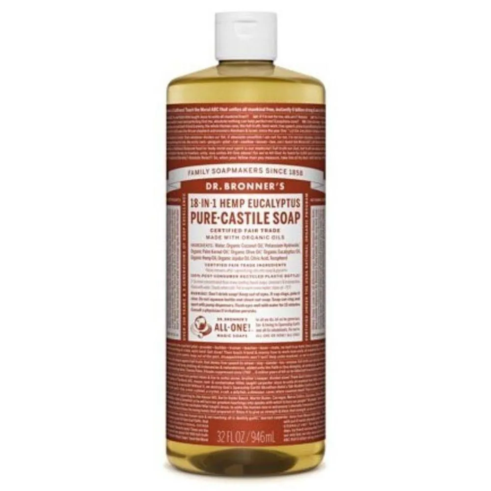 Dr. Bronner's Pure Castille Liquid Hemp Eucalyptus 32 Ounces
