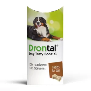 Drontal Tasty Bone XL Wormer Tablets for Large Dogs