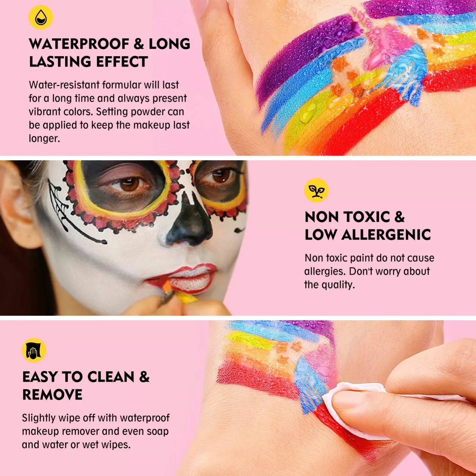 Face & Body Paint Set 20 Colors for Halloween Cosplay