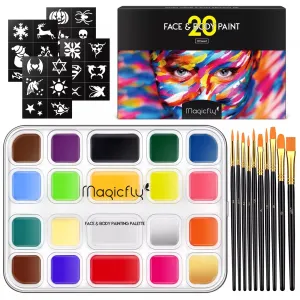 Face & Body Paint Set 20 Colors for Halloween Cosplay