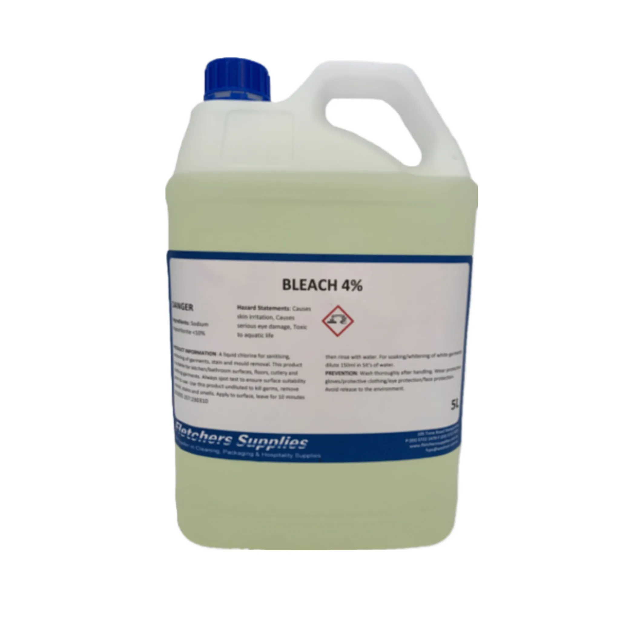 ^Fletchers Bleach 4% Liquid, 5lt (C)