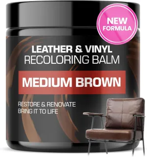 FORTIVO Leather Recoloring Balm, Leather Color Restorer, Leather Scratch Remover, Leather Couch Scratch Repair, Leather Restorer for Couches, Leather Couch Paint, Leather Scratch Repair, Leather Balm