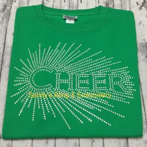 Green Cheer Splash Rhinestone T-shirt