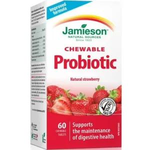 Jamieson Chewable Probiotic, Strawberry Yogurt, 60 Chewable Tablets