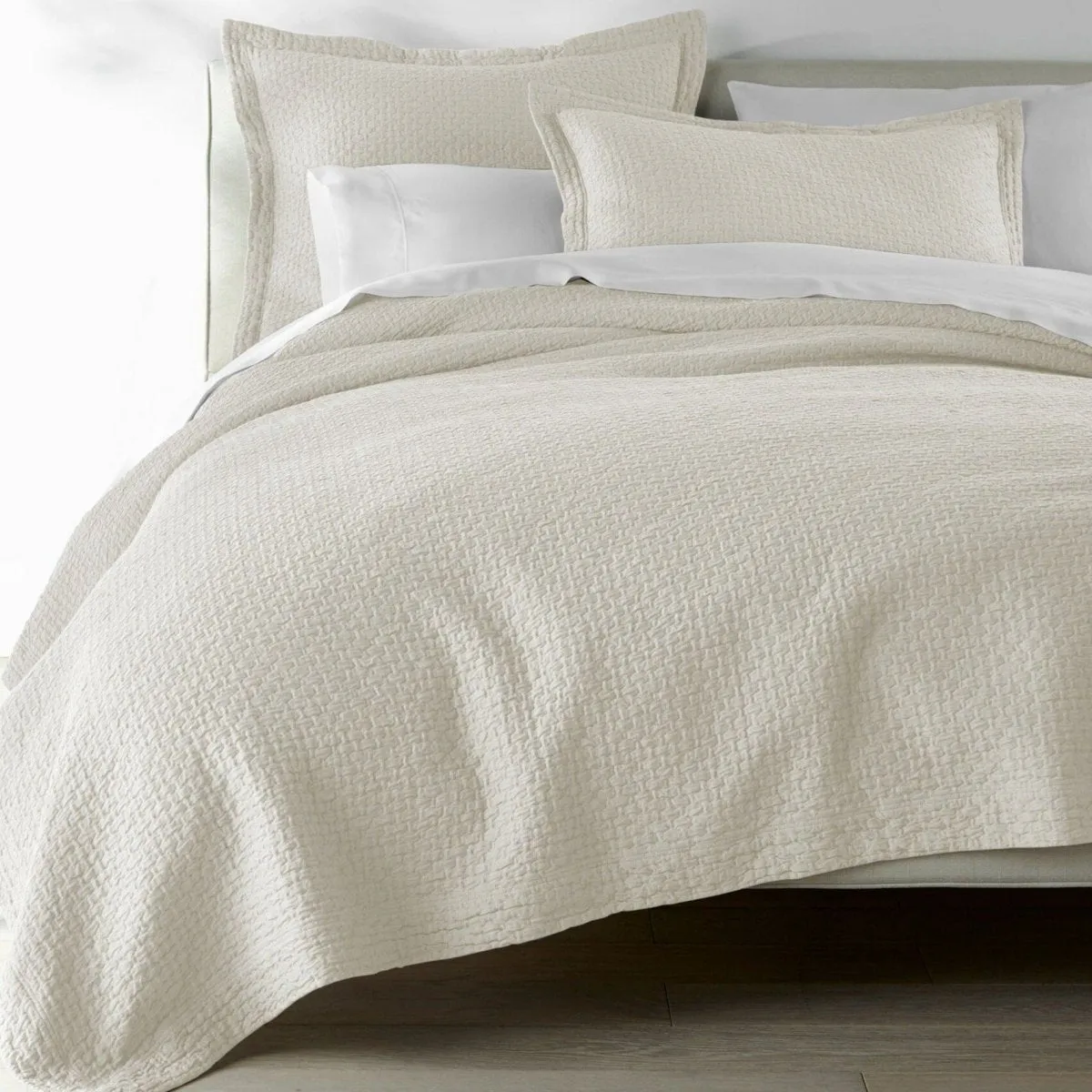 Juliet Pearl Matelassé Coverlets by Peacock Alley
