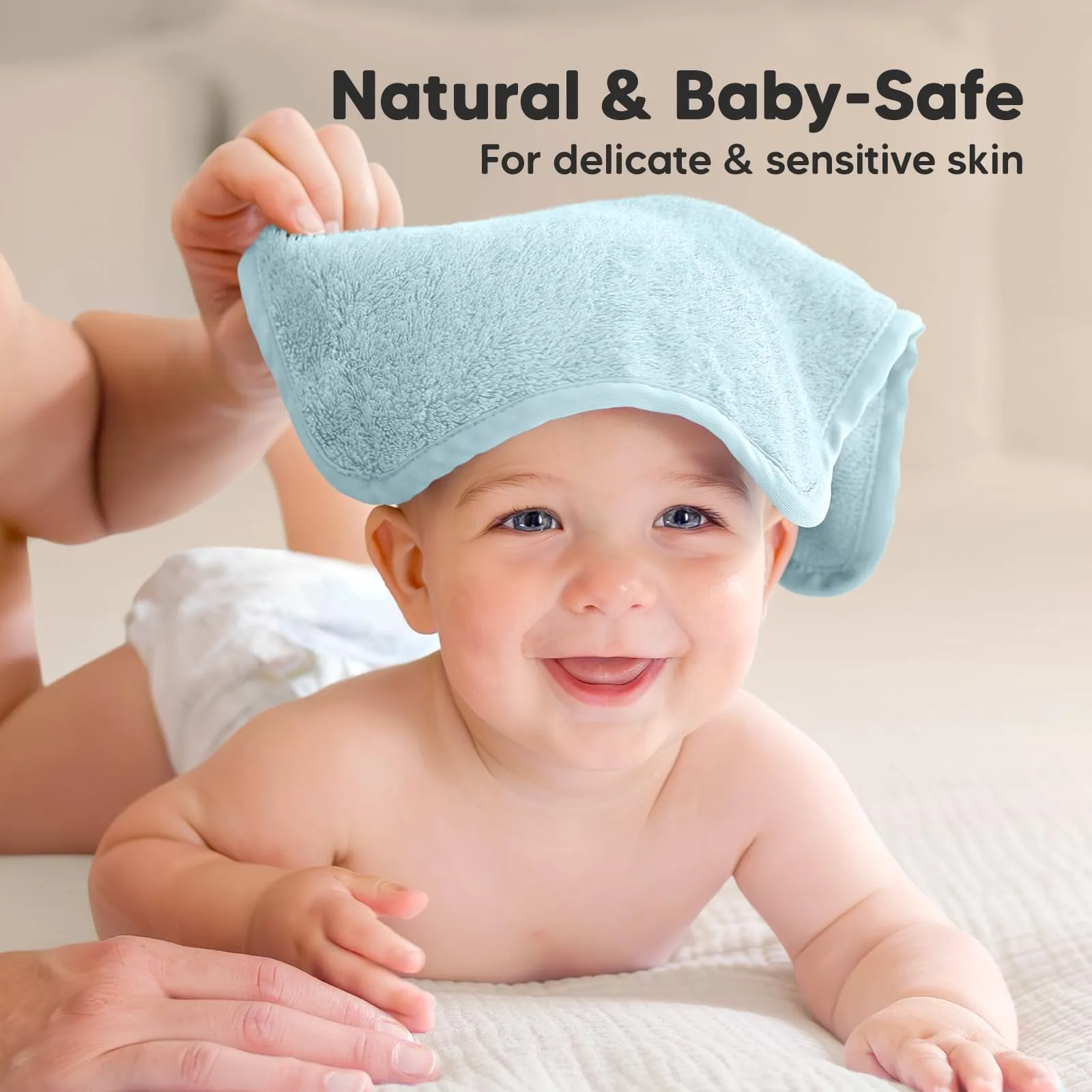 KeaBabies: Baby Washcloths, Soft Viscose, Bamboo Deluxe