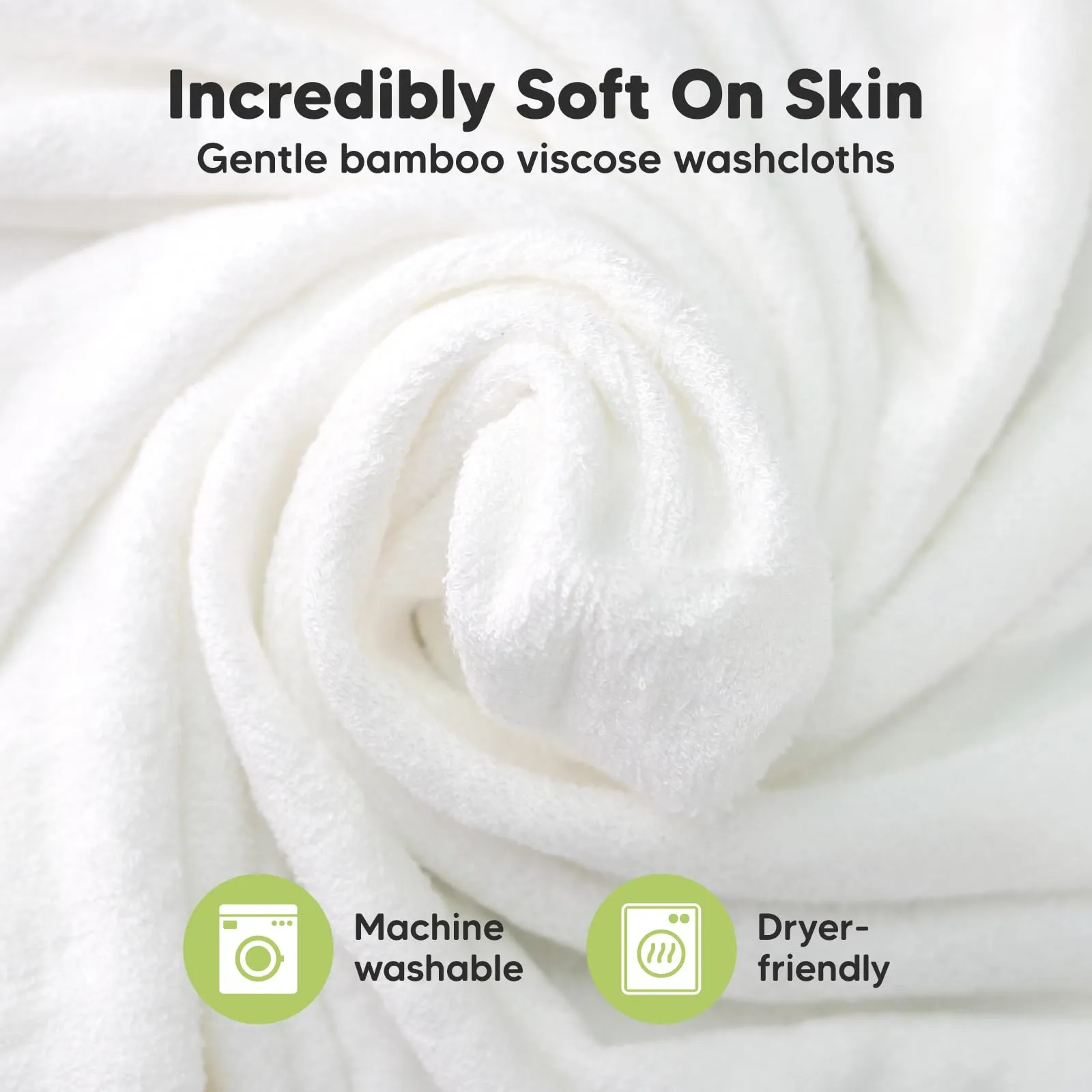 KeaBabies: Baby Washcloths, Soft Viscose, Bamboo Deluxe