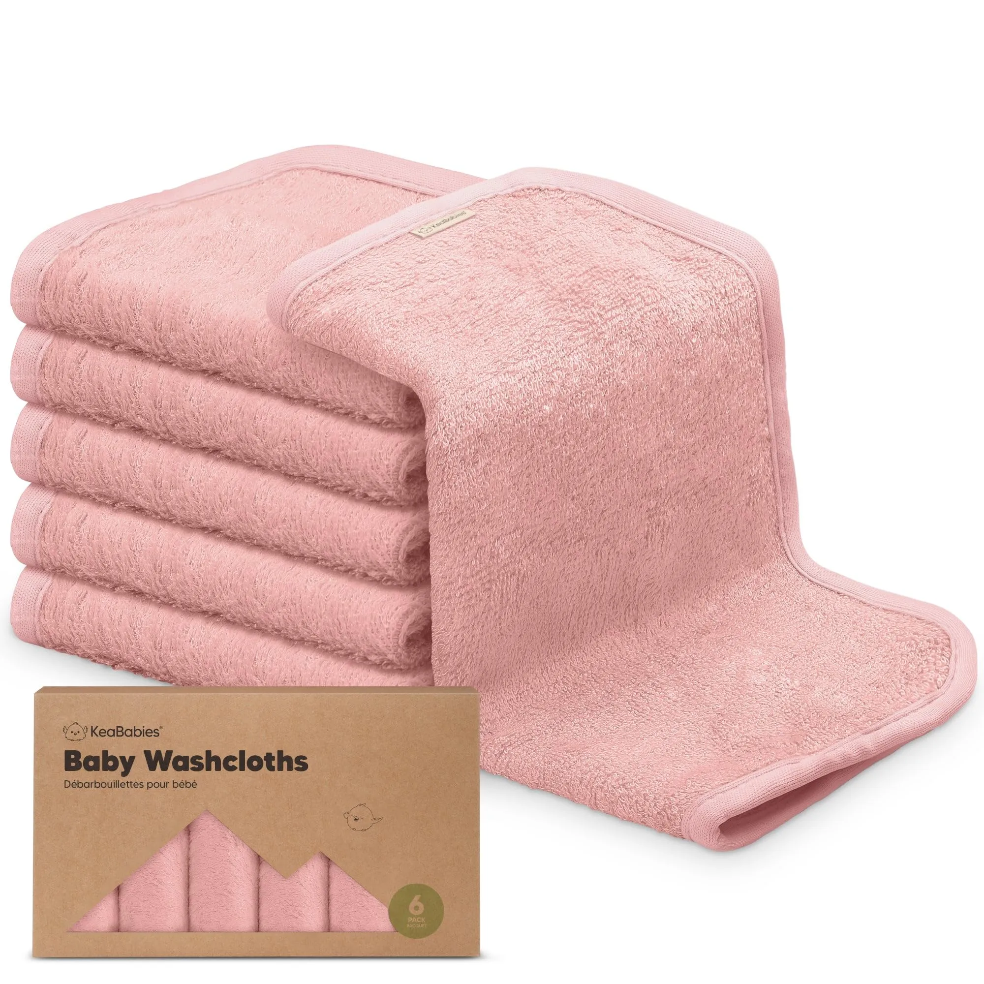 KeaBabies: Baby Washcloths, Soft Viscose, Bamboo Deluxe