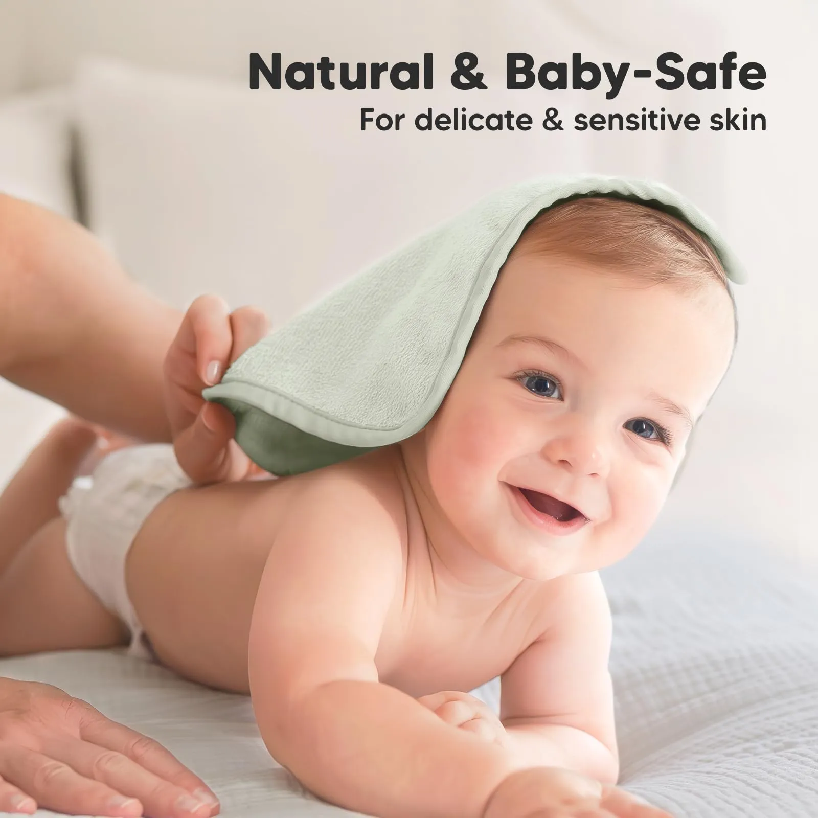 KeaBabies: Baby Washcloths, Soft Viscose, Bamboo Deluxe
