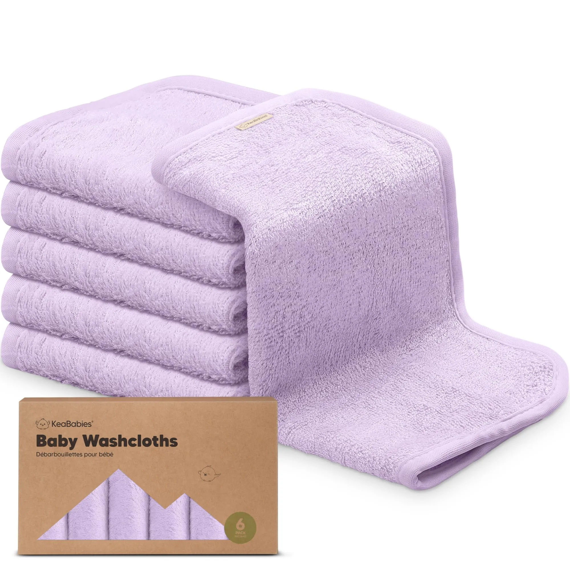 KeaBabies: Baby Washcloths, Soft Viscose, Bamboo Deluxe