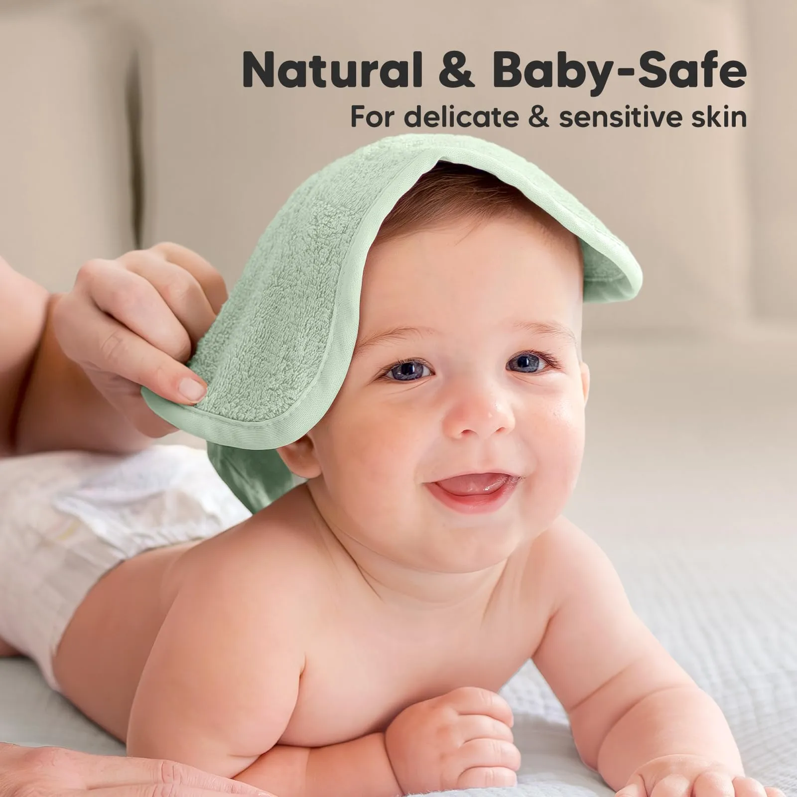 KeaBabies: Baby Washcloths, Soft Viscose, Bamboo Deluxe