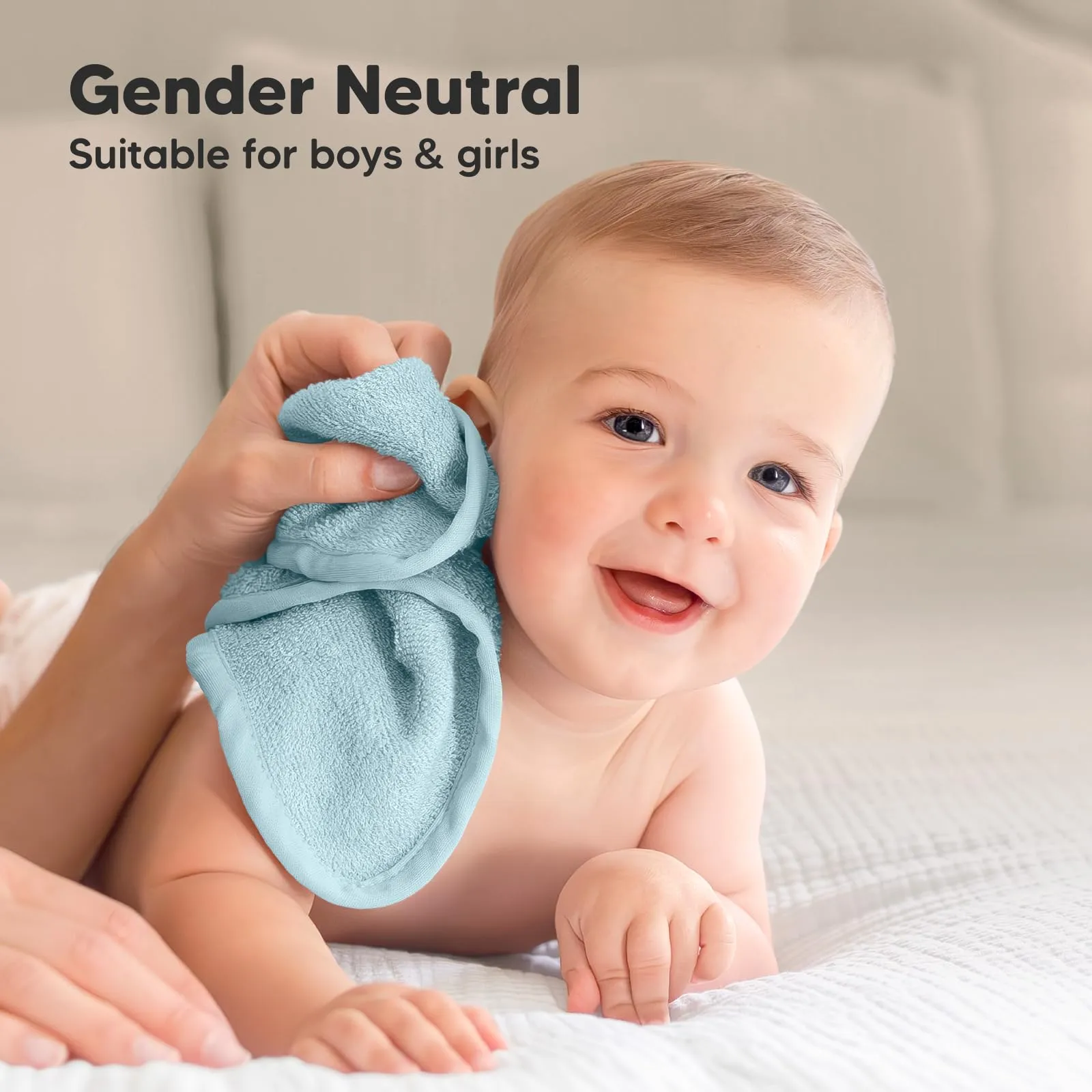 KeaBabies: Baby Washcloths, Soft Viscose, Bamboo Deluxe