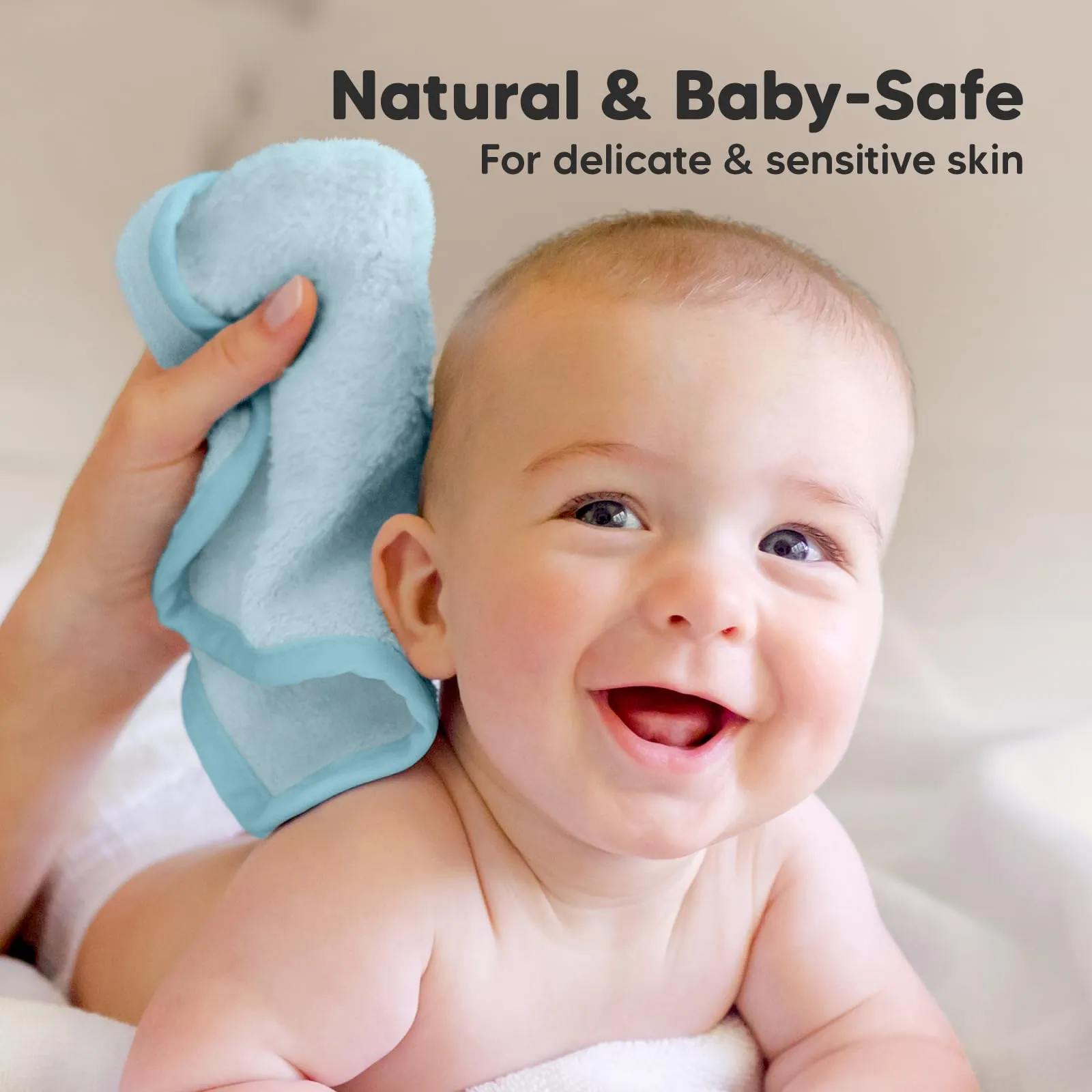KeaBabies: Baby Washcloths, Soft Viscose, Bamboo Deluxe
