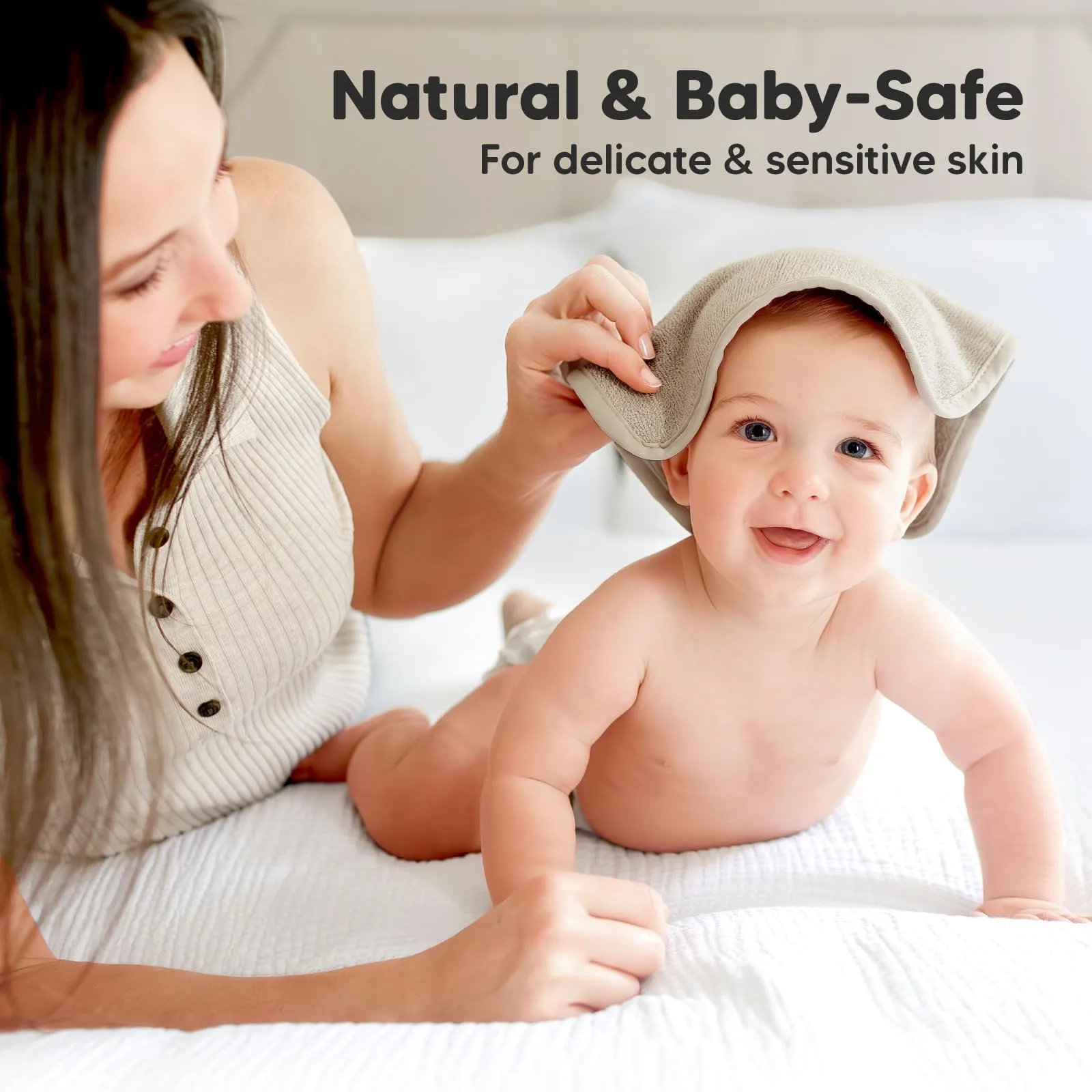 KeaBabies: Baby Washcloths, Soft Viscose, Bamboo Deluxe